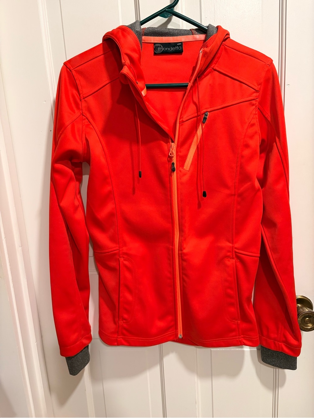 Women’s Mondetta Bright Orange Hooded Utility Softshell Jacket